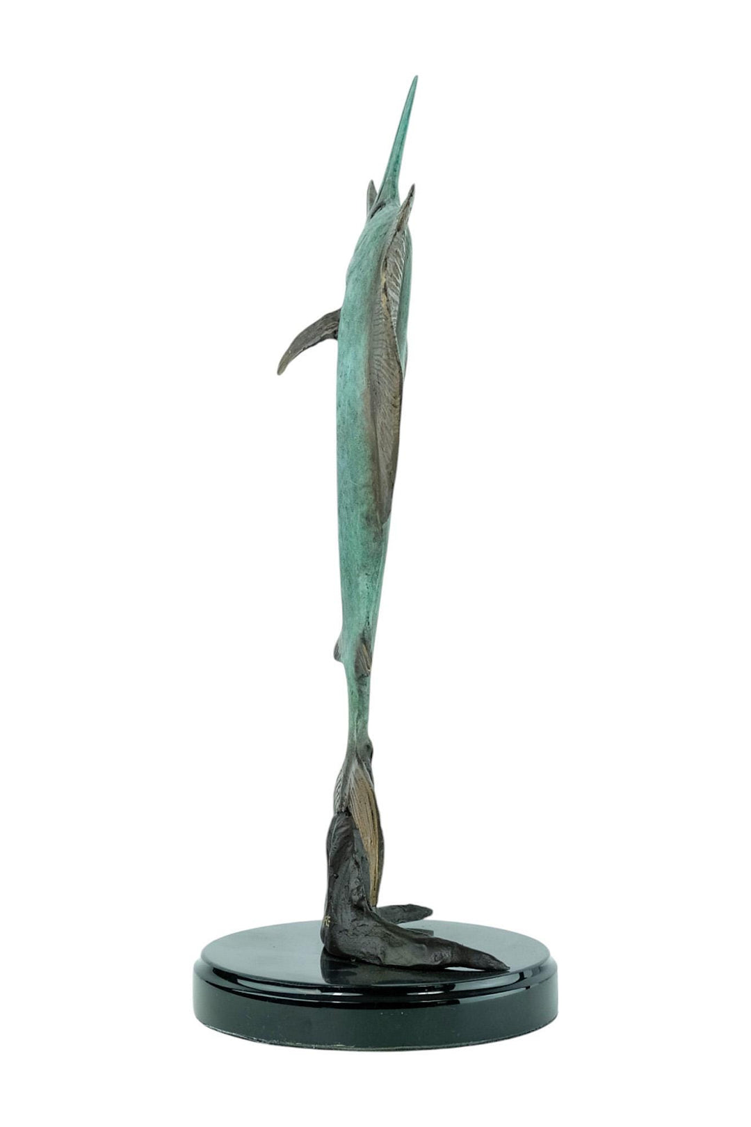 Bronze Sculpture of a Marlin Jumping Out of the Water Animal Art Statue Fishing Lovers Gift Bronze Marlin Statue Fishing Decoration