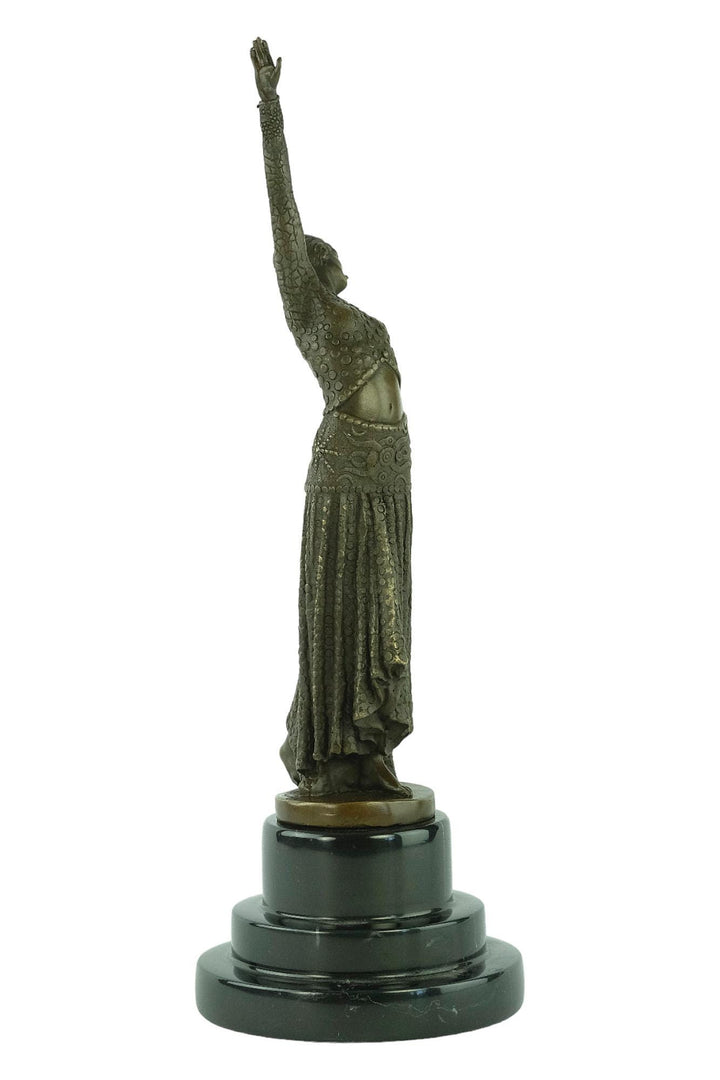 Bronze Art Deco Syle Dancer Sculpture Bronze Chiparus Statue Bronze Art Figurine Bronze Dancer Sculpture Dancer Decoration Dance Lovers Gift