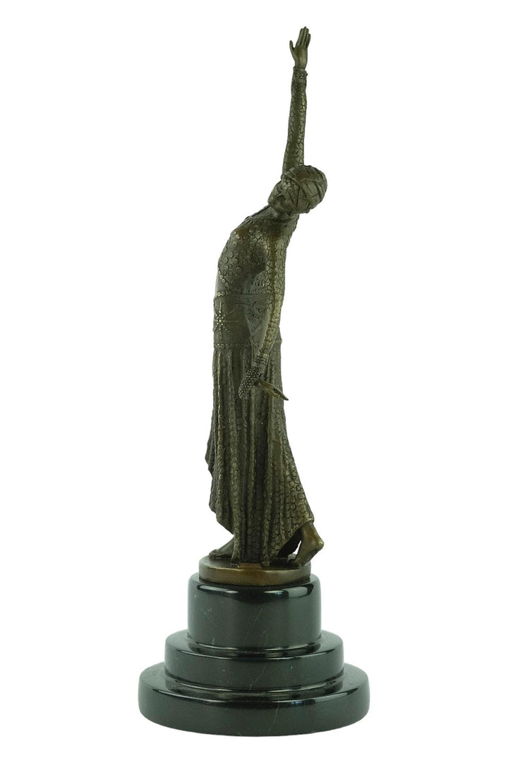 Bronze Art Deco Syle Dancer Sculpture Bronze Chiparus Statue Bronze Art Figurine Bronze Dancer Sculpture Dancer Decoration Dance Lovers Gift