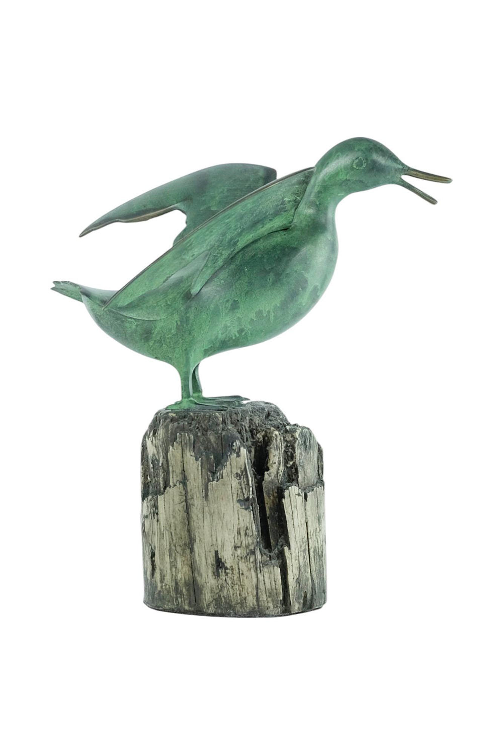 Bronze Sculpture of a Seagull Standing on a Bollard Animal Art Statue Bronze Seagull Sculpture Nautical Decor Seagull Lovers Gift