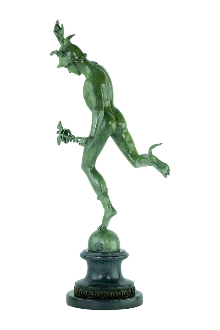 Bronze Sculpture of Mercury Mythology Statue Bronze Mercury Sculpture Inspired by Giambologna Roman Mythology God of Trade Ancient Sculpture