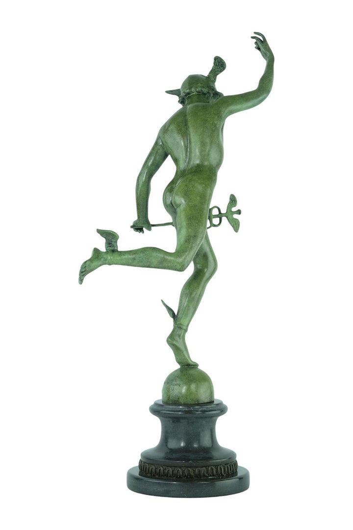 Bronze Sculpture of Mercury Mythology Statue Bronze Mercury Sculpture Inspired by Giambologna Roman Mythology God of Trade Ancient Sculpture