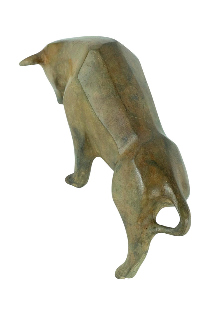 Bronze Bull Sculpture by the Pierre Chenet Foundry Charging Bull Statue Cubist Bull Figurine Cubism Art Sculpture Animal Art Sculpture