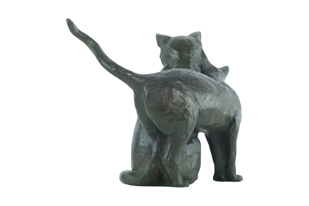 Bronze Sculpture of Two Cuddling Cats Animal Art Statue Bronze Cat Sculpture Cat Lovers Gift Cat Decoration Cat Gift Bronze Animal Sculpture