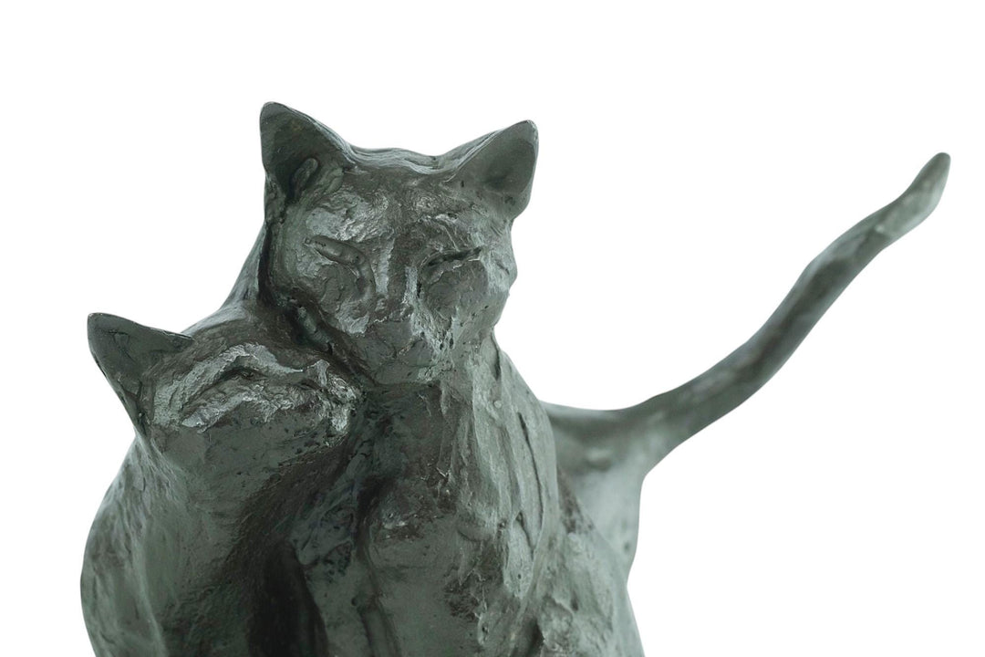 Bronze Sculpture of Two Cuddling Cats Animal Art Statue Bronze Cat Sculpture Cat Lovers Gift Cat Decoration Cat Gift Bronze Animal Sculpture