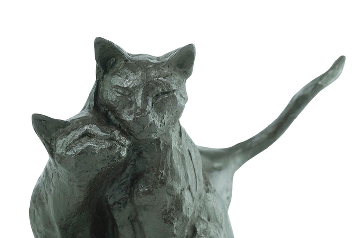 Bronze Sculpture of Two Cuddling Cats Animal Art Statue Bronze Cat Sculpture Cat Lovers Gift Cat Decoration Cat Gift Bronze Animal Sculpture
