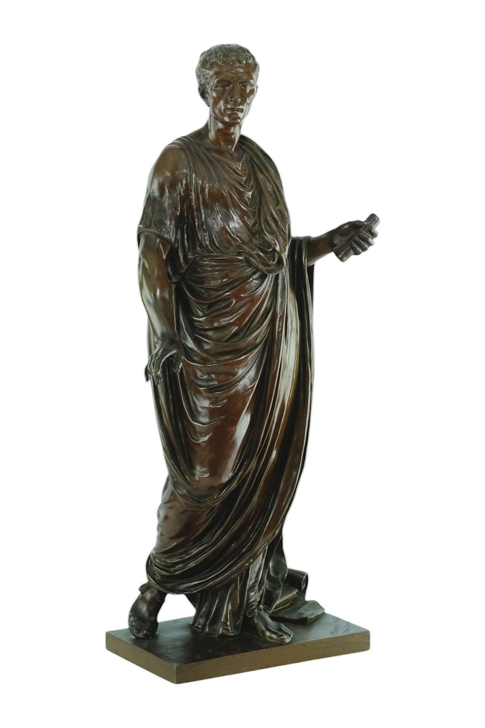 Antique Bronze Sculpture of Caesar in Draped Toga by Mathurin Moreau French Antique Sculpture Caesar Sculpture Antique Decoration Caesar Art