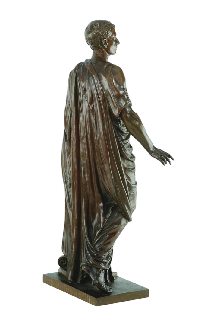 Antique Bronze Sculpture of Caesar in Draped Toga by Mathurin Moreau French Antique Sculpture Caesar Sculpture Antique Decoration Caesar Art