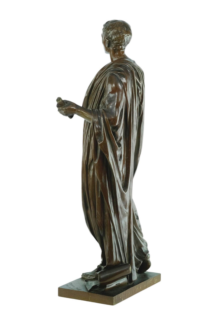 Antique Bronze Sculpture of Caesar in Draped Toga by Mathurin Moreau French Antique Sculpture Caesar Sculpture Antique Decoration Caesar Art