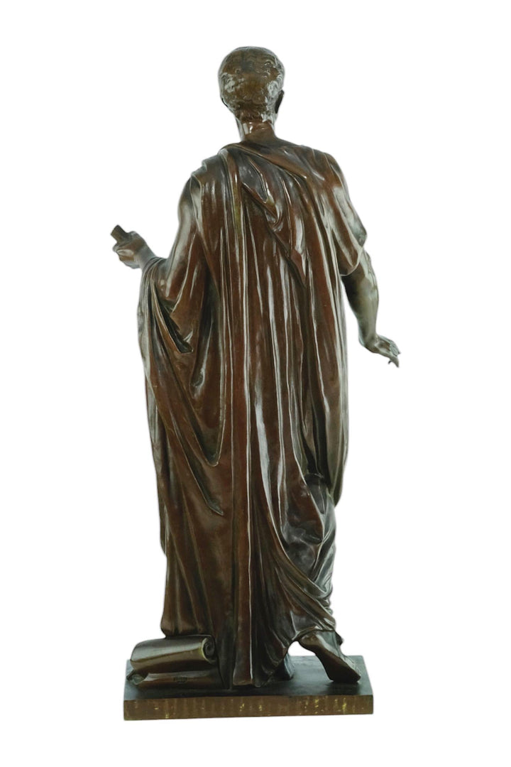 Antique Bronze Sculpture of Caesar in Draped Toga by Mathurin Moreau French Antique Sculpture Caesar Sculpture Antique Decoration Caesar Art