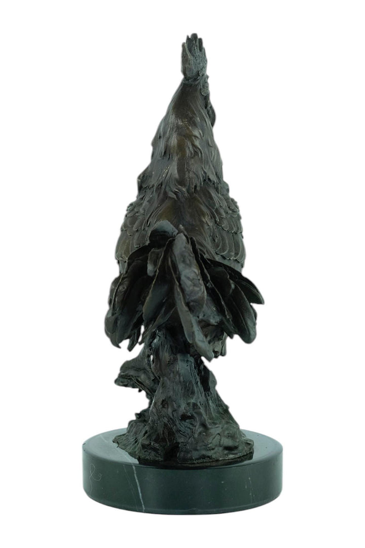 Bronze Sculpture of a Rooster Animal Art Statue Rooster Decoration Animal Sculpture Farm Animal Decoration Hunting Sculpture Animal Art