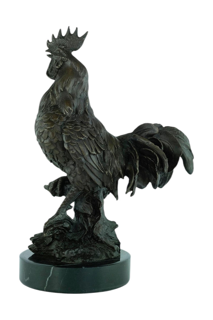 Bronze Sculpture of a Rooster Animal Art Statue Rooster Decoration Animal Sculpture Farm Animal Decoration Hunting Sculpture Animal Art