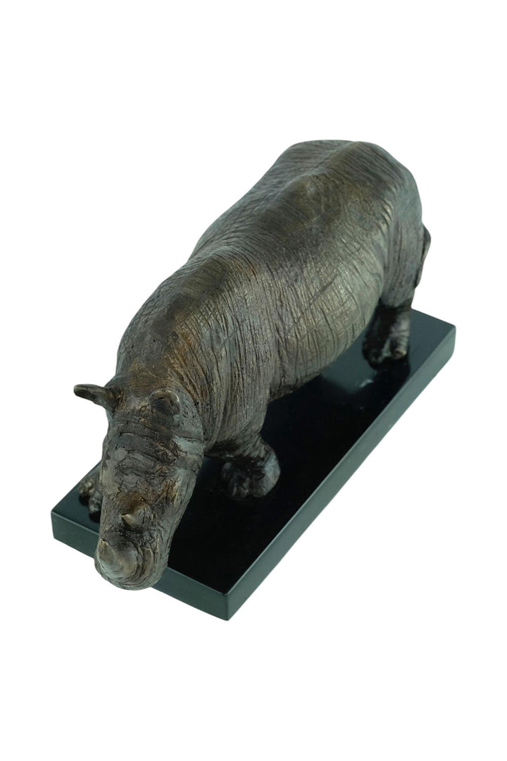 Bronze Sculpture of a Rhino African Animal Art Statue Rhino Decoration Bronze Rhino Statue Rhinoceros Sculpture Wildlife Decoration Animals