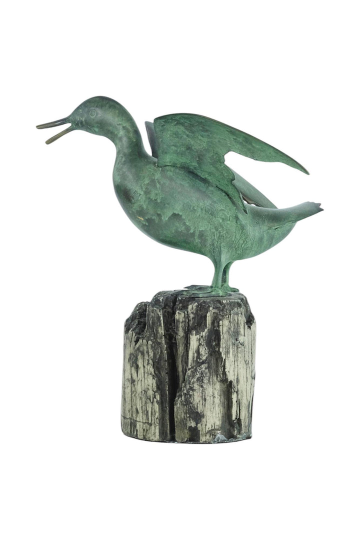 Bronze Sculpture of a Seagull Standing on a Bollard Animal Art Statue Bronze Seagull Sculpture Nautical Decor Seagull Lovers Gift
