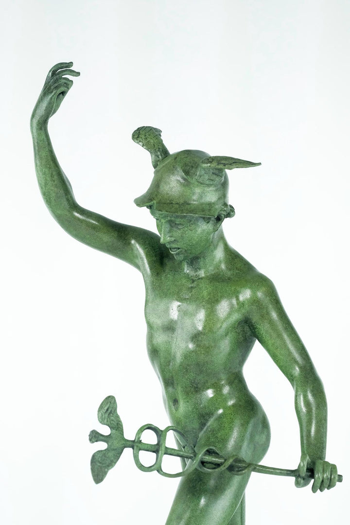 Bronze Sculpture of Mercury Mythology Statue Bronze Mercury Sculpture Inspired by Giambologna Roman Mythology God of Trade Ancient Sculpture