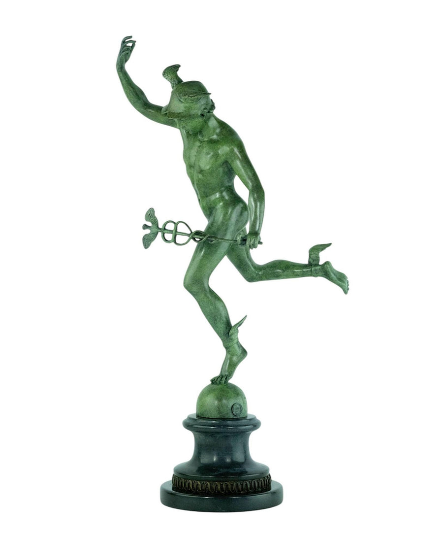 Bronze Sculpture of Mercury Mythology Statue Bronze Mercury Sculpture Inspired by Giambologna Roman Mythology God of Trade Ancient Sculpture