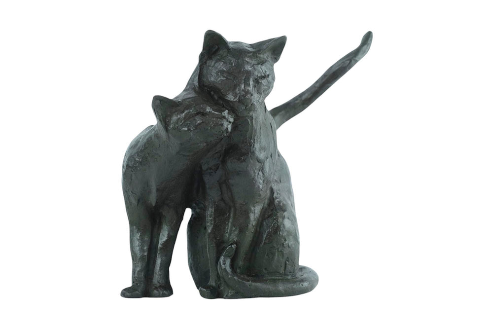 Bronze Sculpture of Two Cuddling Cats Animal Art Statue Bronze Cat Sculpture Cat Lovers Gift Cat Decoration Cat Gift Bronze Animal Sculpture