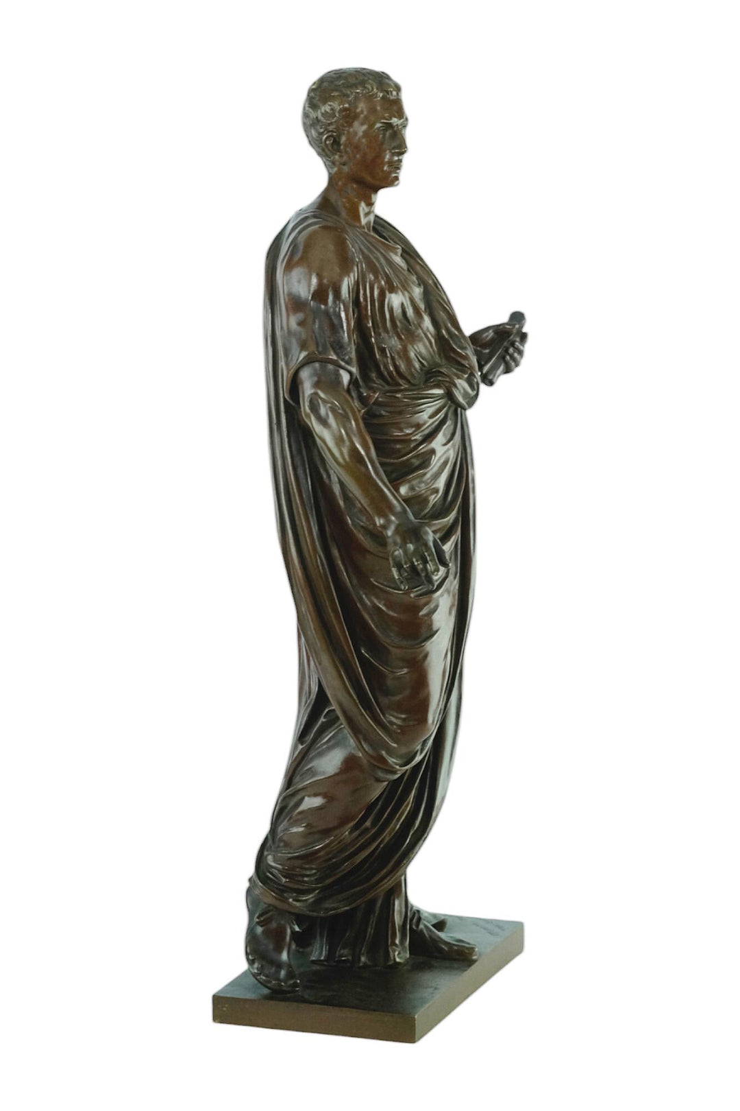 Antique Bronze Sculpture of Caesar in Draped Toga by Mathurin Moreau French Antique Sculpture Caesar Sculpture Antique Decoration Caesar Art
