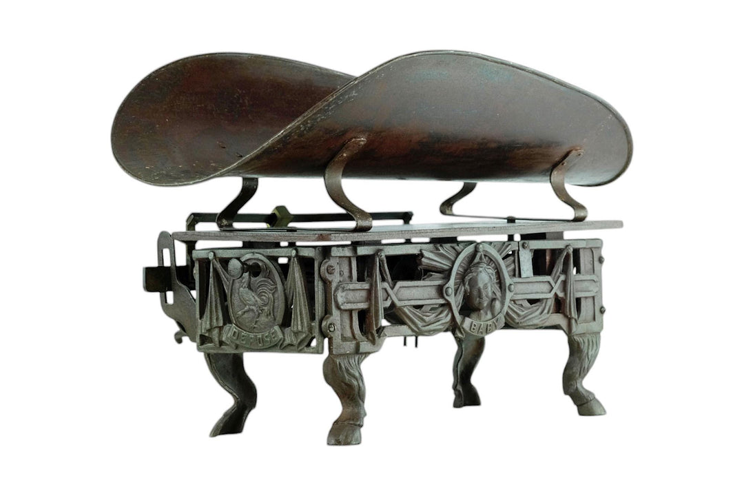 Rare Antique Iron Baby Scale on Goat Legs by Velot & Putzeys in Belgium Decorative Baby Scale Antique Baby Scale Vintage Decoration Iron Art