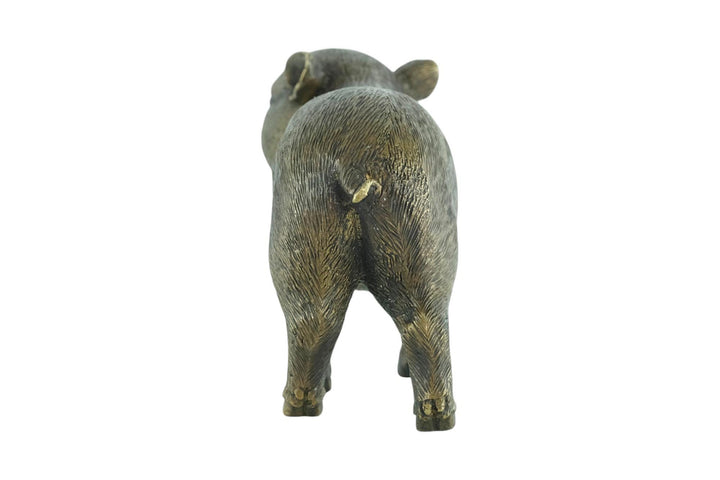 Bronze Sculpture of a Happy Piglet Farm Animal Sculpture Bronze Pig Statue Animal Decoration Standing Piglet Bronze Animal Sculpture Art