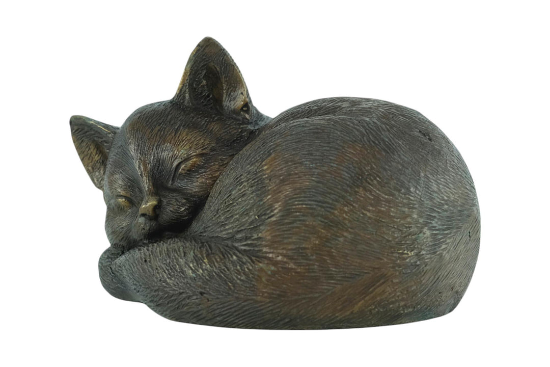 Bronze Sculpture of a Sleeping Cat Animal Art Statue Bronze Cat Sculpture Cat Lovers Gift Cat Decoration Bronze Cat Statue Sleeping Cat Art