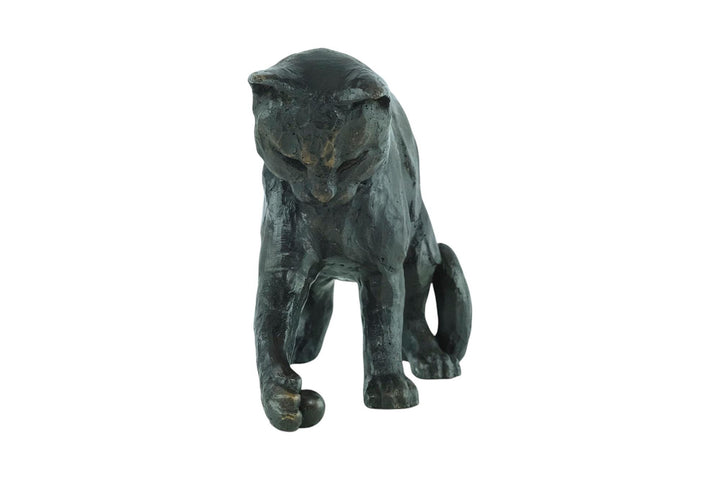 Bronze Sculpture of a Playing Cat Animal Art Statue Bronze Cat Statue Cat Lovers Gift Animal Sculpture Cat with Ball Sculpture Cat Gift