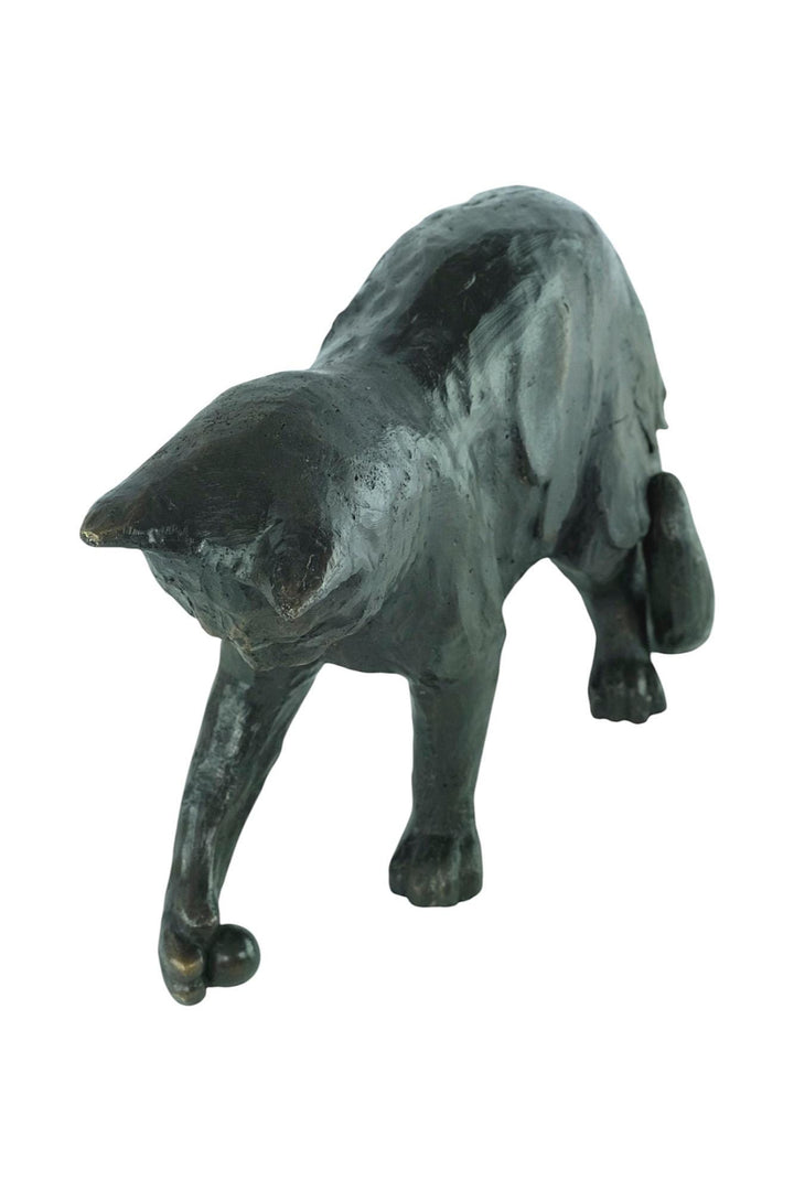 Bronze Sculpture of a Playing Cat Animal Art Statue Bronze Cat Statue Cat Lovers Gift Animal Sculpture Cat with Ball Sculpture Cat Gift