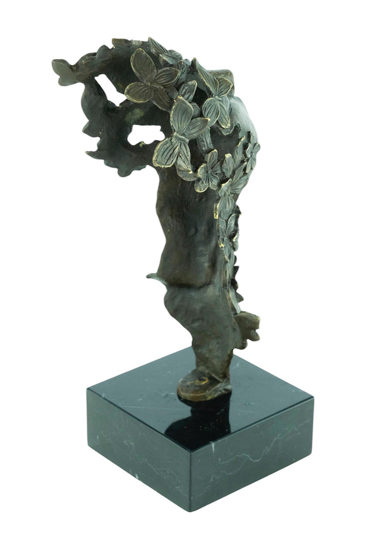 Bronze Sculpture of a Dreaming Female with Butterflies and Flowers in Art Nouveau Style Bronze Female Sculpture Jugendstil Statue Bronze Art