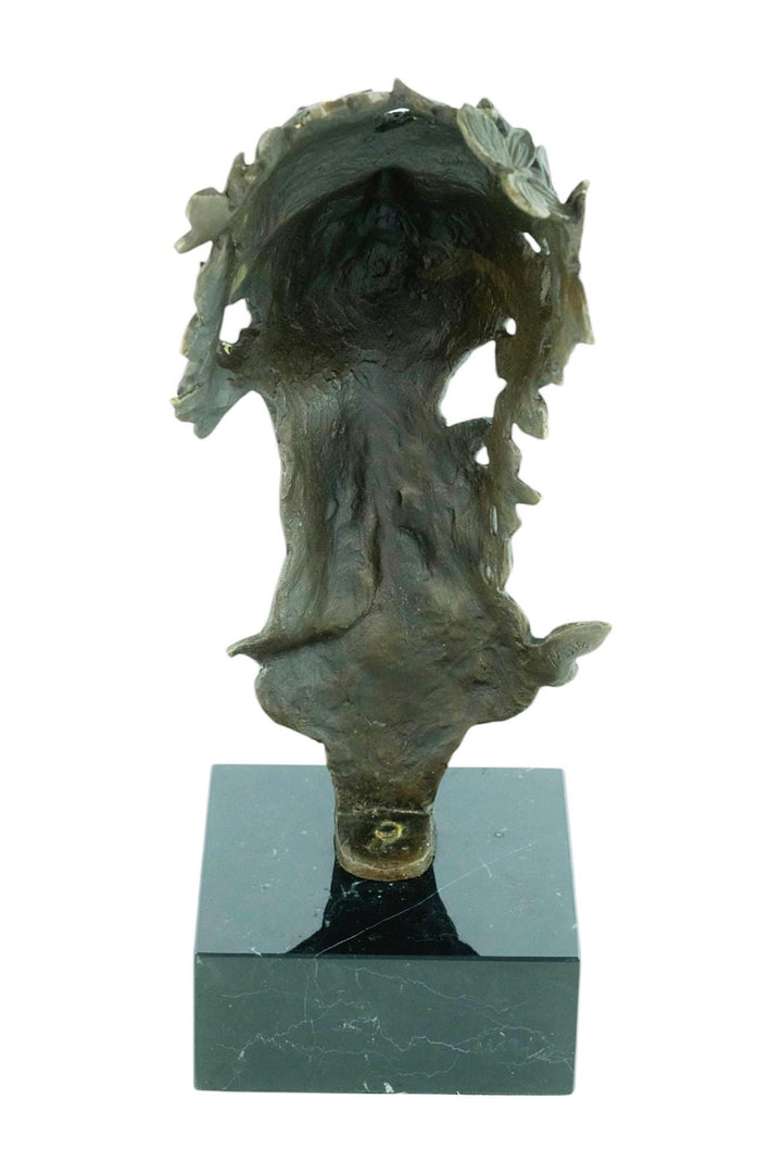 Bronze Sculpture of a Dreaming Female with Butterflies and Flowers in Art Nouveau Style Bronze Female Sculpture Jugendstil Statue Bronze Art