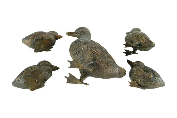 Bronze Duck with Ducklings Sculptures Outdoor Duck Sculptures Animal Art Statues Duck Lovers Gift Garden Sculptures Duck Decoration