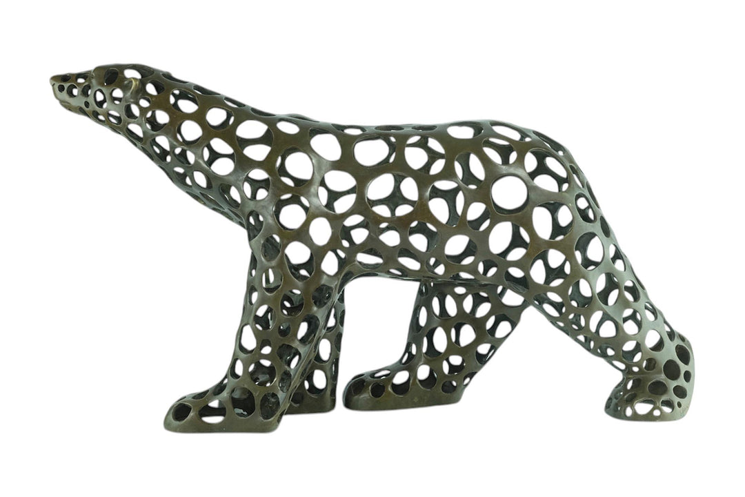 Modern Bronze Sculpture of a Polar Bear inspired by Francois Pompon Animal Art Bronze Polar Bear Statue Animal Sculpture Contemporary Art
