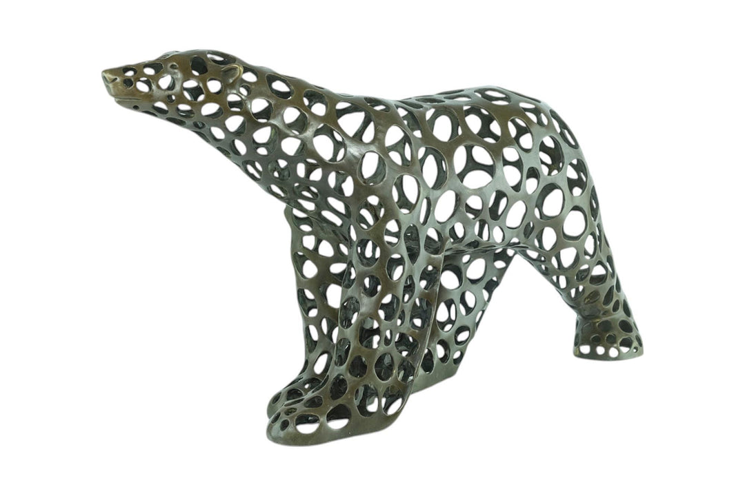 Modern Bronze Sculpture of a Polar Bear inspired by Francois Pompon Animal Art Bronze Polar Bear Statue Animal Sculpture Contemporary Art