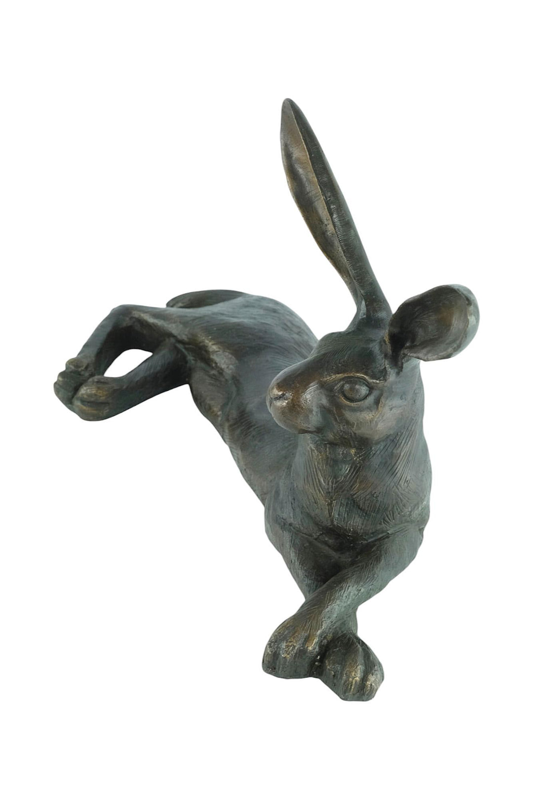 Bronze Sculpture of a Hare Lying Down Animal Art Statue Bronze Hare Sculpture Hunting Decoration Bronze Hare Statue Outdoor Hunting Statue