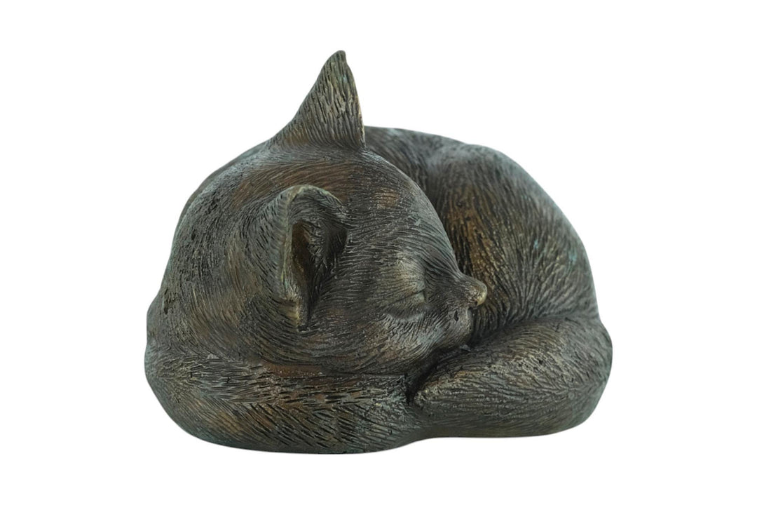 Bronze Sculpture of a Sleeping Cat Animal Art Statue Bronze Cat Sculpture Cat Lovers Gift Cat Decoration Bronze Cat Statue Sleeping Cat Art