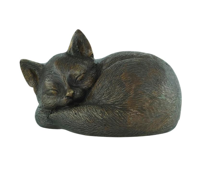 Bronze Sculpture of a Sleeping Cat Animal Art Statue Bronze Cat Sculpture Cat Lovers Gift Cat Decoration Bronze Cat Statue Sleeping Cat Art