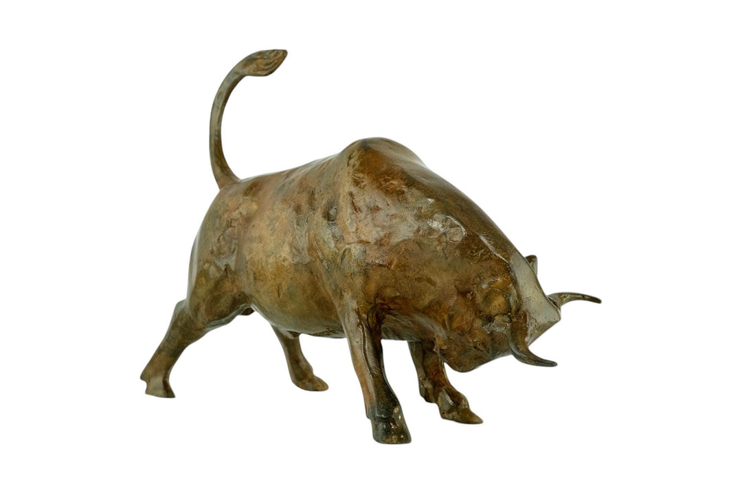 Bronze Bull Statue by the Pierre Chenet Foundry Bronze Charging Bull Sculpture Animal Art Figurine Bronze Bull Sculpture Bull Art
