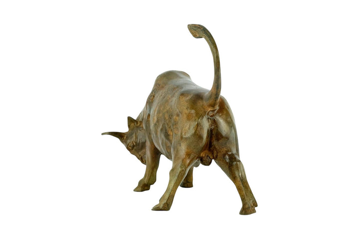 Bronze Bull Statue by the Pierre Chenet Foundry Bronze Charging Bull Sculpture Animal Art Figurine Bronze Bull Sculpture Bull Art