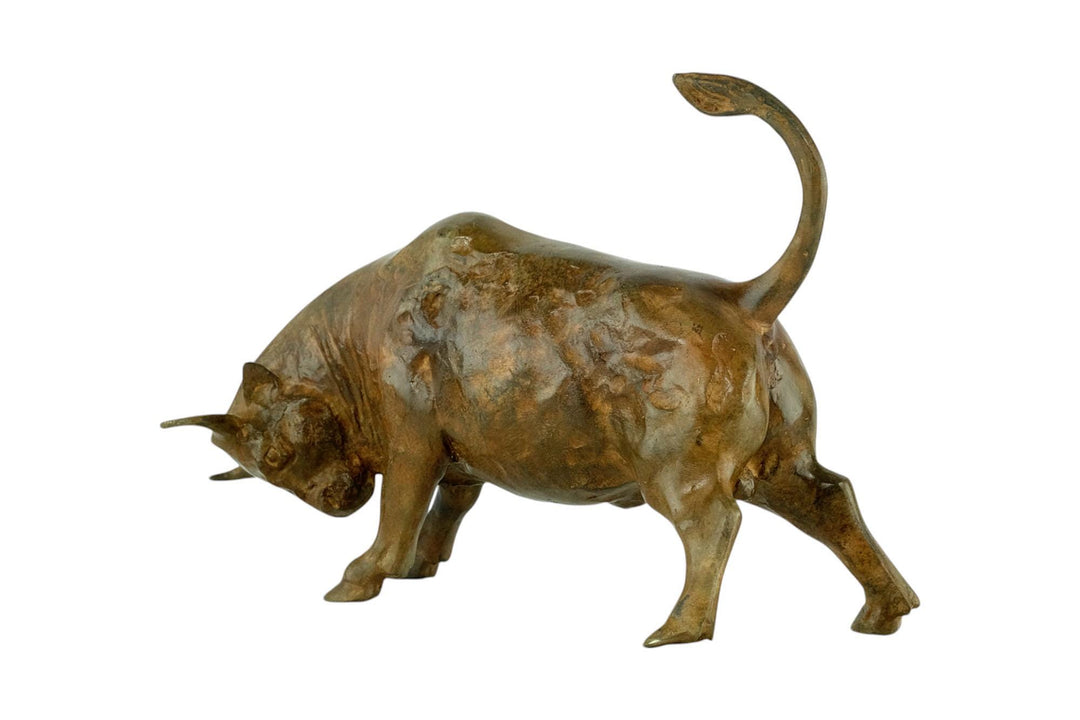 Bronze Bull Statue by the Pierre Chenet Foundry Bronze Charging Bull Sculpture Animal Art Figurine Bronze Bull Sculpture Bull Art