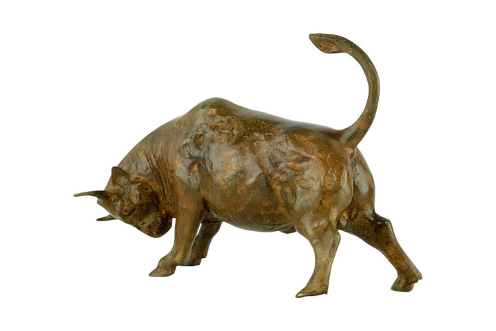 Bronze Bull Statue by the Pierre Chenet Foundry Bronze Charging Bull Sculpture Animal Art Figurine Bronze Bull Sculpture Bull Art