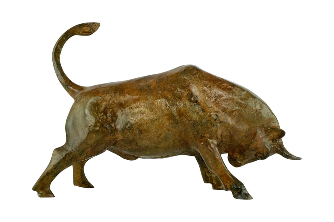 Bronze Bull Statue by the Pierre Chenet Foundry Bronze Charging Bull Sculpture Animal Art Figurine Bronze Bull Sculpture Bull Art