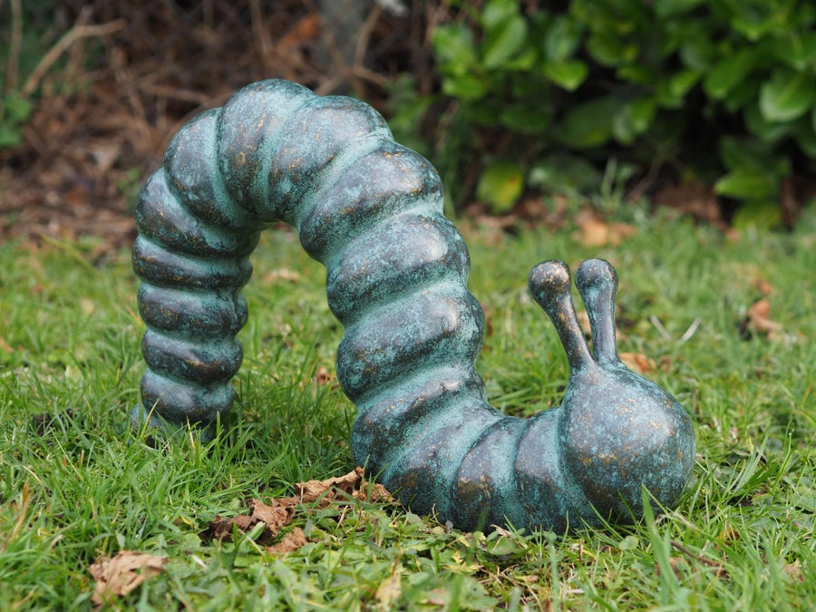 Bronze Sculpture of a Caterpillar Garden Sculpture Animal Art Statue Caterpillar Sculpture in Bronze Outdoor Animal Statue Bronze Statue