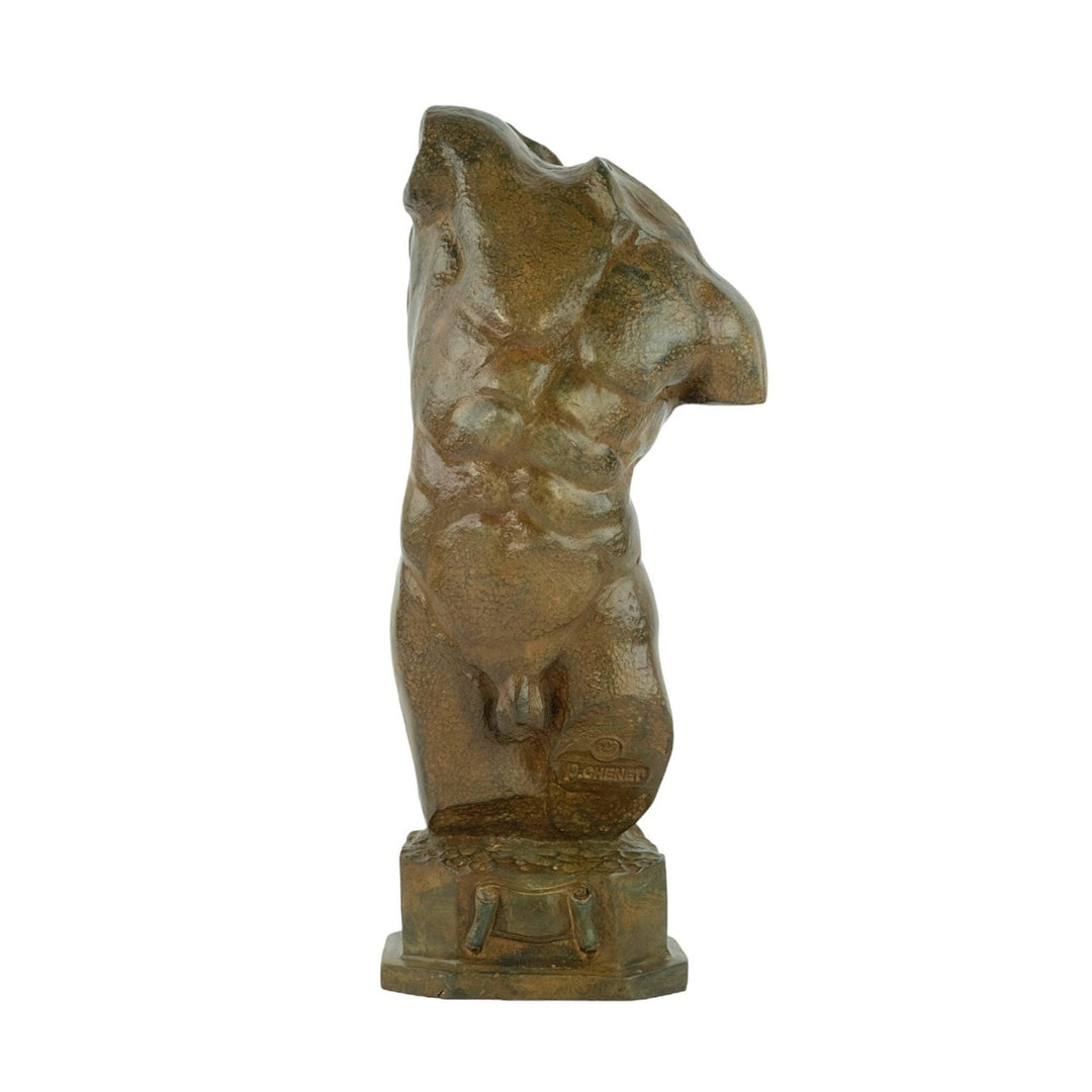 Bronze Male Torso by the Pierre Chenet Foundry Classic Bronze Torso Statue Bronze Male Sculpture Classic Bronze Statue Bronze Bronze Male
