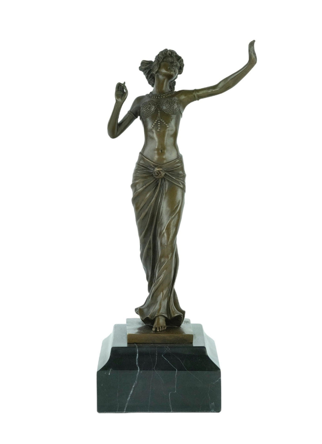 Bronze Dancer Sculpture in Art Deco Style Female Dancer Statue Salome Dancer Bronze Sculpture Bronze Female Statue Art Statue in Bronze