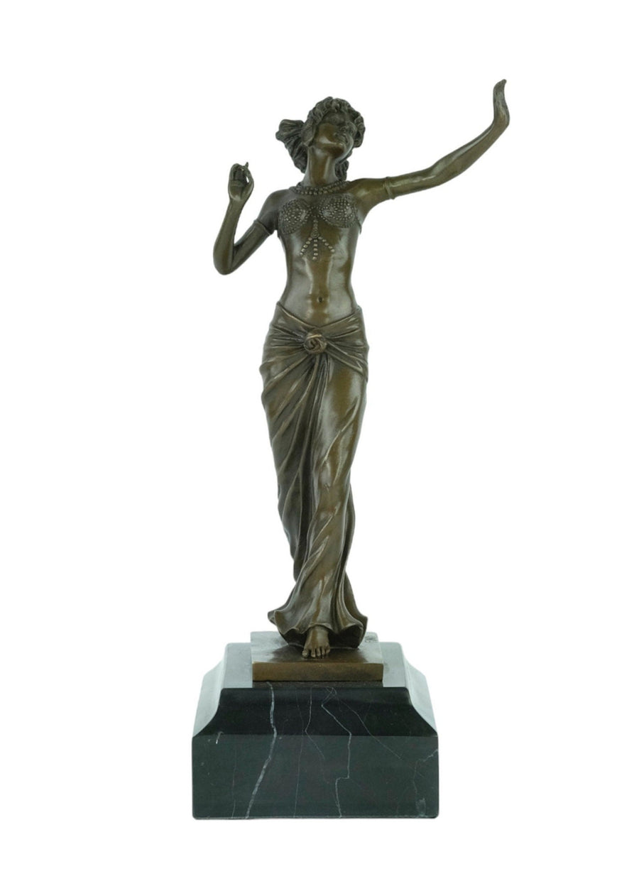 Bronze Dancer Sculpture in Art Deco Style Female Dancer Statue Salome Dancer Bronze Sculpture Bronze Female Statue Art Statue in Bronze