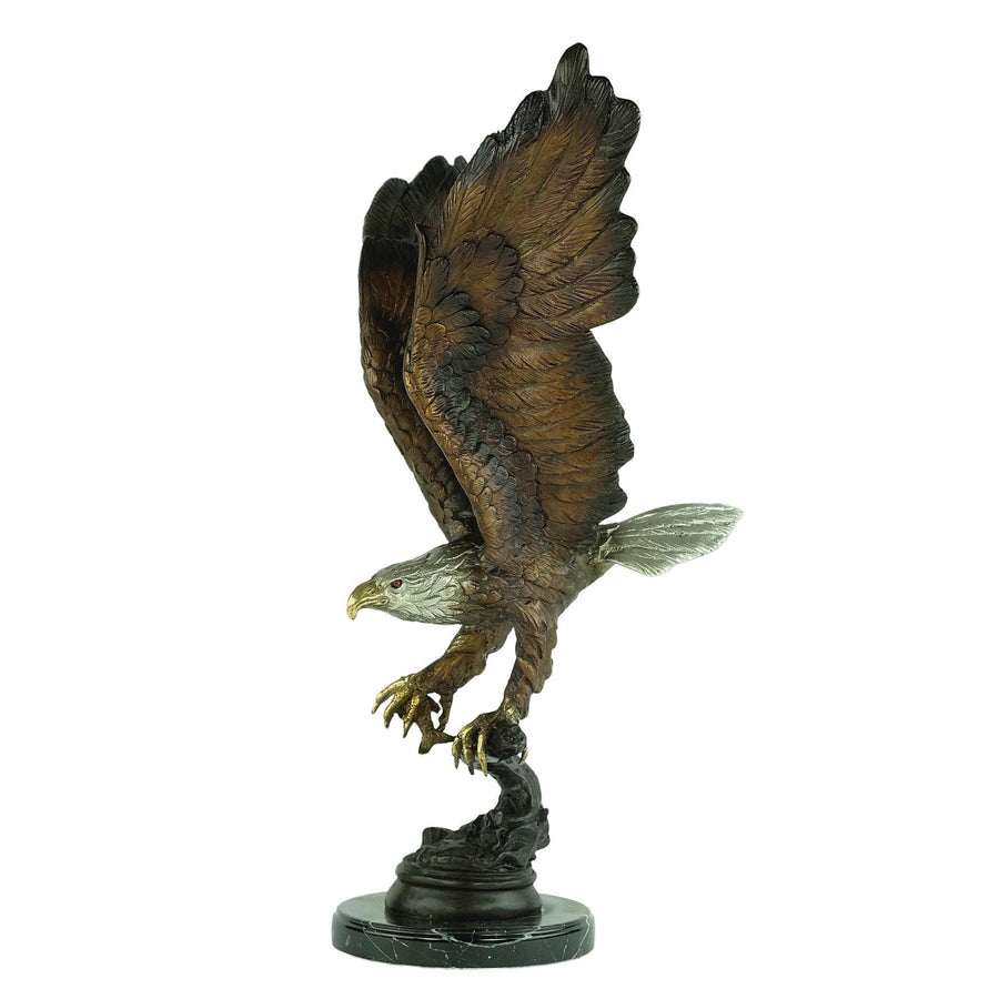 Bronze Sculpture of a Fishing Eagle Wildlife Sculpture Hunting Decoration Bronze Eagle Statue Eagle Lovers Gift American Eagle Sculpture