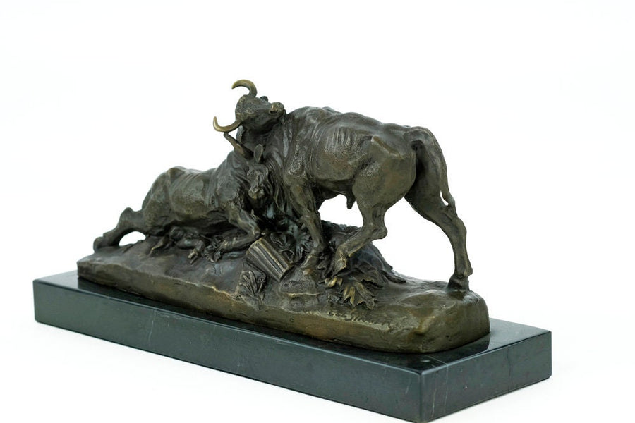 Bronze Sculpture of Two Fighting Bulls Animal Art Statue Bronze Bull Statue Clésinger Sculpture Animal Sculpture Bull Lovers Gift Bull Deco