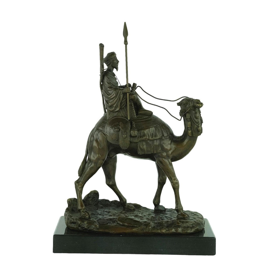 Bronze Dromedary with Soldier Sculpture Arabian Soldier Statue Agathon Leonard Bronze Art Nouveau Sculpture Arabian Art Statue Animal Art
