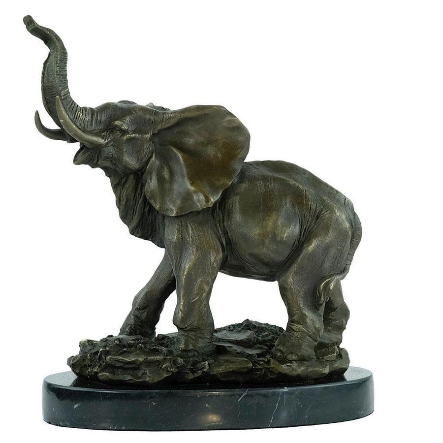 Bronze Elephant Sculpture Trumpeting Elephant Statue Bronze Wildlife Sculpture Elephant Lovers Gift Animal Sculpture African Animal Decor