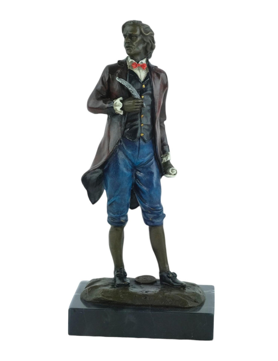 Bronze Sculpture of Chopin with Quill Painted Bronze Statue of Frédéric Chopin Vienna Bronze Figurine Composer Sculpture Chopin Lovers Gift