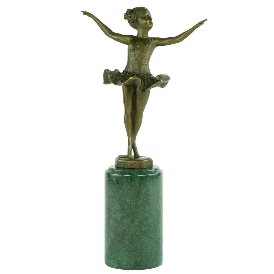 Bronze Ballerina Sculpture in Art Deco Style Ferdinand Preiss Young Ballerina Figurine Bronze Ballet Dancer Sculpture Art Deco Statue Dancer